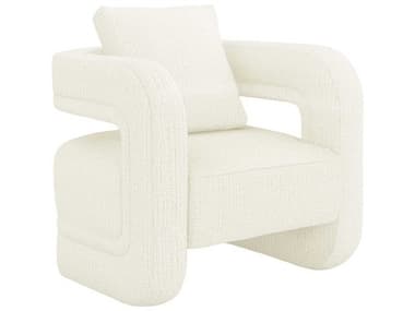 Interlude Home Scillia 31" White Fabric Accent Chair IL19804257