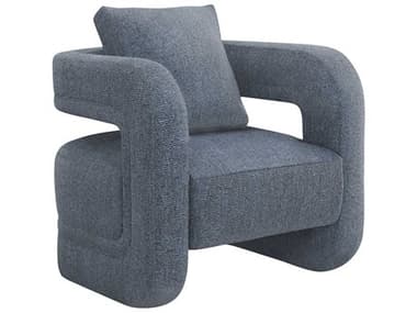 Interlude Home Scillia 31" Blue Fabric Accent Chair IL19804258