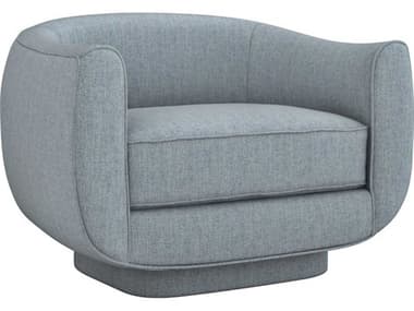 Interlude Home Spectrum Swivel 34" Gray Fabric Accent Chair IL19804350