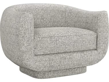 Interlude Home Spectrum Swivel 34" Gray Fabric Accent Chair IL19804356