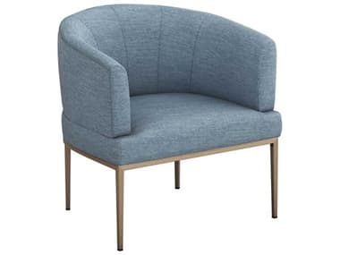 Interlude Home Martine 32" Blue Fabric Accent Chair IL19805352