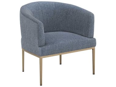 Interlude Home Martine 32" Blue Fabric Accent Chair IL19805358