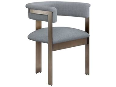 Interlude Home Darcy Gray Upholstered Arm Dining Chair IL198055