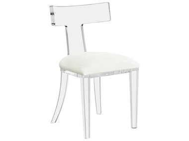 Interlude Home Tristan Clear Fabric Upholstered Side Dining Chair IL19805653