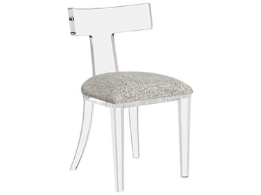 Interlude Home Tristan Clear Fabric Upholstered Side Dining Chair IL19805656