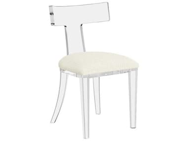 Interlude Home Tristan Clear Fabric Upholstered Side Dining Chair IL19805657