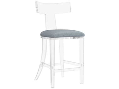 Interlude Home Tristan Upholstered Marsh Clear Counter Stool IL198057