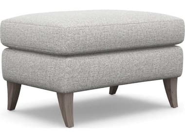 Interlude Home Kelsey Storm Light Grey Upholstered Ottoman IL19850714