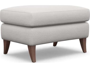 Interlude Home Kelsey Bungalow Walnut Beige Upholstered Ottoman IL1985072