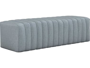 Interlude Home Cleo Marsh Gray Upholstered Accent Bench IL198511