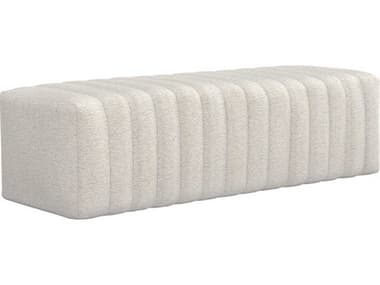 Interlude Home Cleo 61" Drift Beige Fabric Upholstered Accent Bench IL19851151