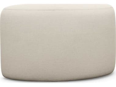 Interlude Home Carlisle Pearl Cream Upholstered Ottoman IL1985141