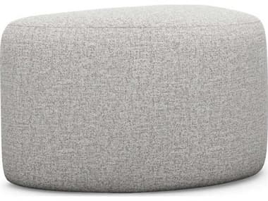 Interlude Home Carlisle Storm Gray Upholstered Ottoman IL19851414