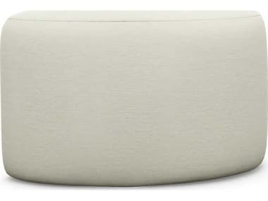 Interlude Home Carlisle Pure Cream Upholstered Ottoman IL19851415