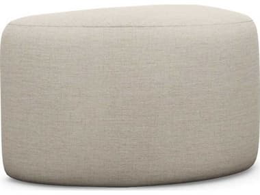 Interlude Home Carlisle Bluff Beige Upholstered Ottoman IL19851417