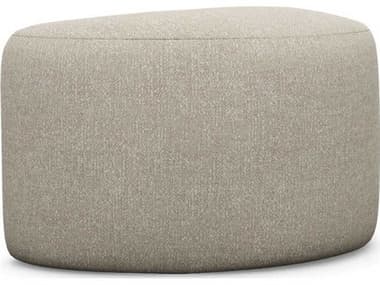 Interlude Home Carlisle Wheat Beige Upholstered Ottoman IL19851418