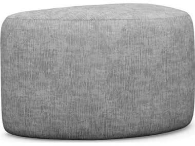 Interlude Home Carlisle Feather Gray Upholstered Ottoman IL1985144