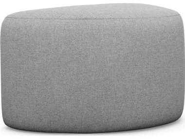 Interlude Home Carlisle Pure Grey Upholstered Ottoman IL1985146