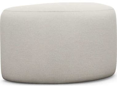 Interlude Home Carlisle Cameo Cream Upholstered Ottoman IL1985147