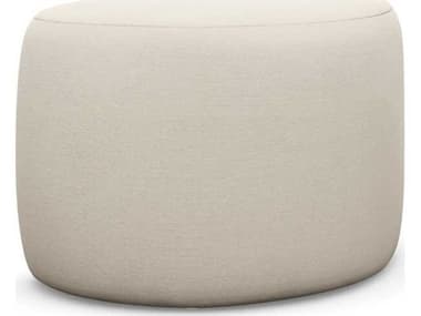 Interlude Home Carlisle Pearl Cream Upholstered Ottoman IL1985151