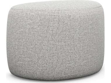 Interlude Home Carlisle Storm Gray Upholstered Ottoman IL19851514