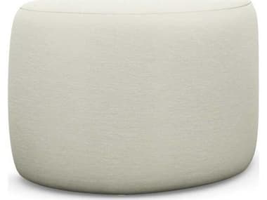Interlude Home Carlisle Pure Cream Upholstered Ottoman IL19851515