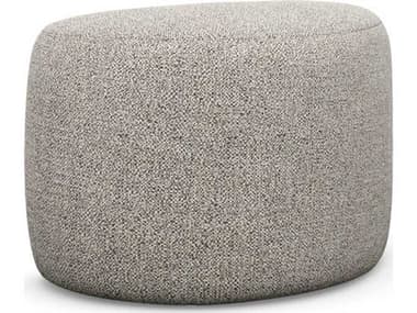 Interlude Home Carlisle Rock Gray Upholstered Ottoman IL19851516