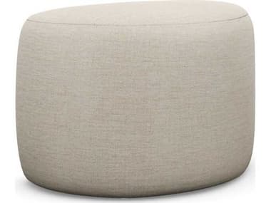 Interlude Home Carlisle Bluff Beige Upholstered Ottoman IL19851517