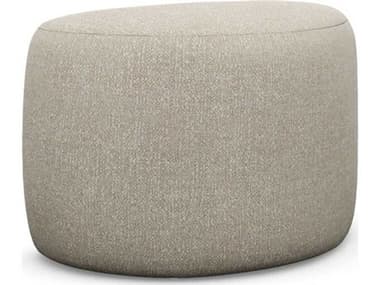 Interlude Home Carlisle Wheat Beige Upholstered Ottoman IL19851518