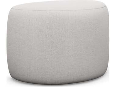 Interlude Home Carlisle Bungalow Cream Upholstered Ottoman IL1985152