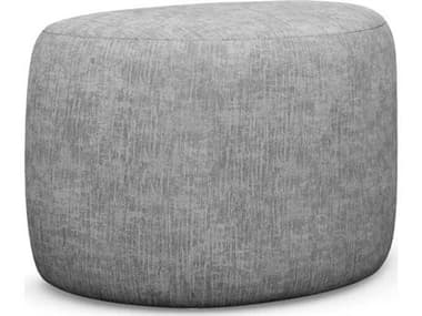 Interlude Home Carlisle Feather Gray Upholstered Ottoman IL1985154