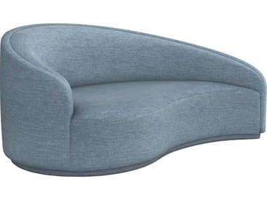 Interlude Home Dana 76" Surf Blue Fabric Upholstered Chaise IL19900252
