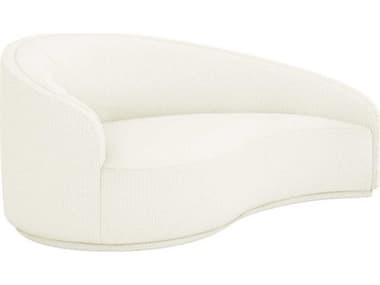 Interlude Home Dana 76" Dune White Fabric Upholstered Chaise IL19900257