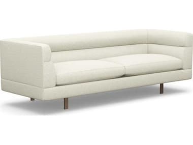 Interlude Home Ornette Down Bronze Cream Faux Leather Sofa IL19900319