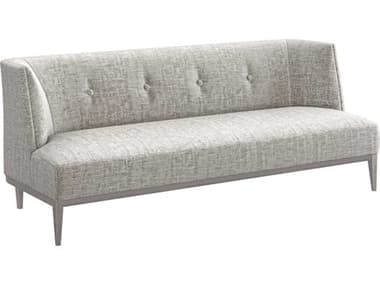 Interlude Home Chloe 80" Tufted Storm Light Grey Fabric Upholstered Sofa IL19900614