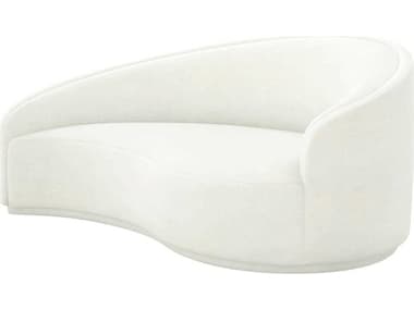 Interlude Home Dana 76" Shell White Fabric Upholstered Chaise IL19901053