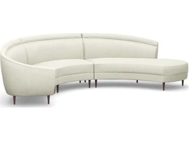 Interlude Home Capri Cream Faux Leather Sectional Sofa IL19901219