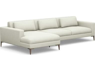 Interlude Home Izzy White Upholstered Sectional Sofa IL19901515