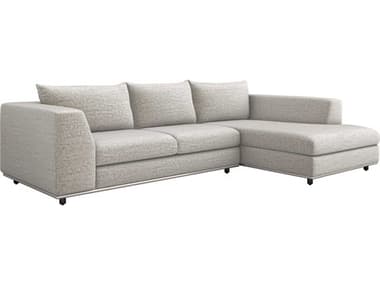Interlude Home Comodo 112" Wide Gray Fabric Upholstered Sectional Sofa IL19901914