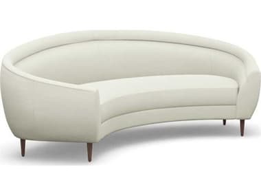 Interlude Home Capri Pure Walnut White Upholstered Sofa IL19903115