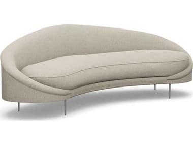 Interlude Home Ava Wheat Polished Nickel Beige Upholstered Sofa IL19903218