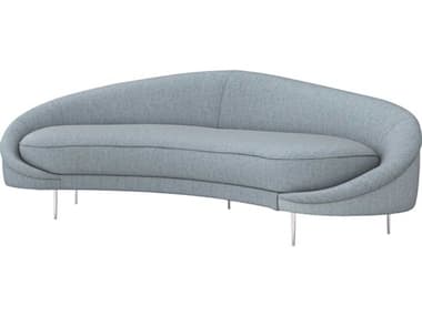 Interlude Home Ava 103" Marsh Stainless Steel Gray Fabric Upholstered Sofa IL19903250