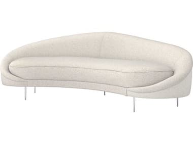 Interlude Home Ava 103" Drift Stainless Steel Beige Fabric Upholstered Sofa IL19903251