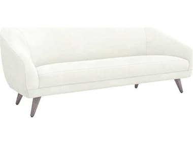 Interlude Home Profile 95" Shell Light Grey Fabric Upholstered Sofa IL19903353