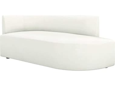 Interlude Home Martine 72" Shell White Fabric Upholstered Chaise IL19904153