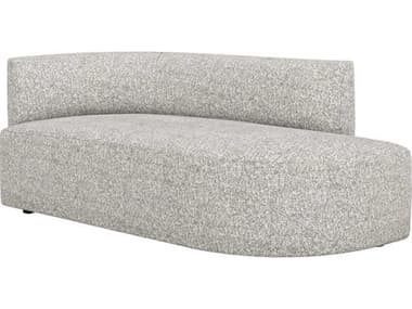 Interlude Home Martine 72" Breeze Gray Fabric Upholstered Chaise IL19904156