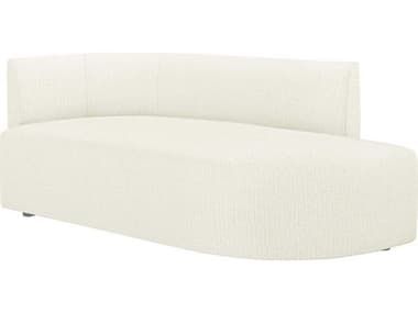 Interlude Home Martine 72" Dune White Fabric Upholstered Chaise IL19904157