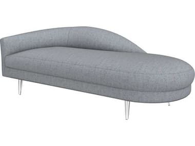 Interlude Home Gisella Marsh Stainless Steel Gray Upholstered Chaise IL199043