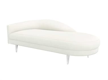 Interlude Home Gisella Shell / Stainless Steel Left Chaise Lounge Chair IL19904353
