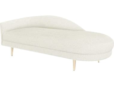 Interlude Home Gisella Foam / Shiny Brass Left Chaise Lounge Chair IL19904355